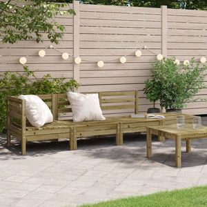 vidaXL Canapea de grădină cu 4 locuri, lemn de pin tratat imagine