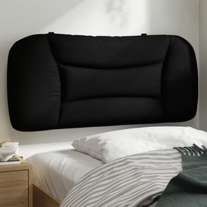 vidaXL Pernă pentru tăblie de pat, negru, 90 cm, material textil imagine