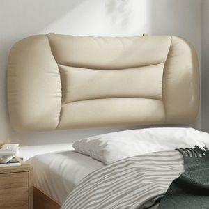 vidaXL Pernă pentru tăblie de pat, crem, 80 cm, material textil imagine