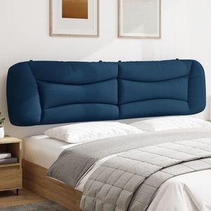 vidaXL Pernă pentru tăblie de pat, albastru, 200 cm, material textil imagine