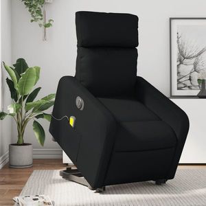 vidaXL Fotoliu electric masaj rabatabil cu ridicare, negru imagine