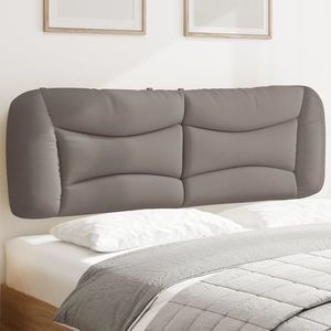 vidaXL Pernă pentru tăblie de pat, gri taupe, 160 cm, material textil imagine