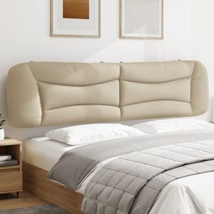 vidaXL Pernă pentru tăblie de pat, crem, 200 cm, material textil imagine