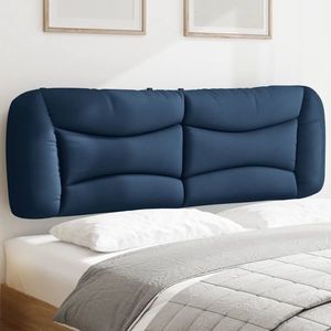 vidaXL Pernă pentru tăblie de pat, albastru, 160 cm, material textil imagine