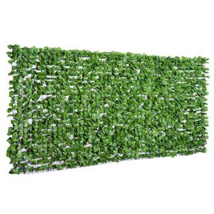 Outsunny Rulou Gard Viu Artificial PE pentru Balcon și Grădină cu Frunze de Artar Verde 300x150cm | Aosom Romania imagine