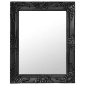 vidaXL Oglindă de perete în stil baroc, negru, 50 x 60 cm imagine