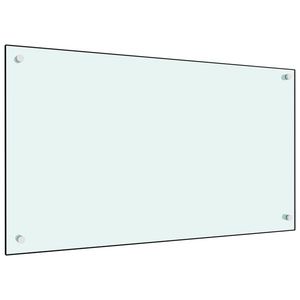 vidaXL Panou antistropi de bucătărie, alb, 90x50 cm, sticlă securizată imagine
