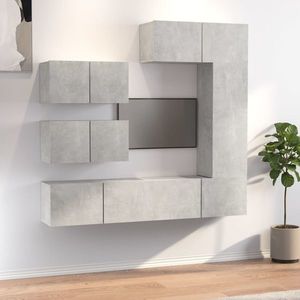 vidaXL Unități TV de perete, 6 piese, gri beton, lemn prelucrat imagine