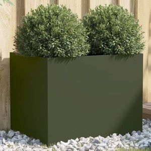 vidaXL Jardinieră, verde măsliniu, 62x47x46 cm, oțel laminat la rece imagine