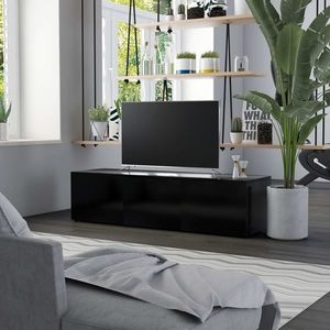 vidaXL Comodă TV, negru, 120 x 34 x 30 cm, PAL imagine