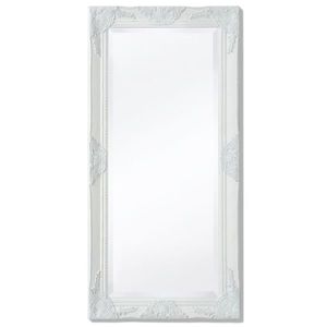 vidaXL Oglindă verticală în stil baroc, 100 x 50 cm, alb imagine