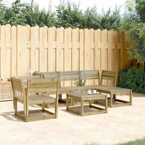 vidaXL Set mobilier relaxare pentru grădină 5 piese lemn de pin tratat imagine