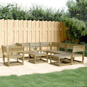 vidaXL Set mobilier relaxare de grădină, 8 piese, lemn de pin tratat imagine