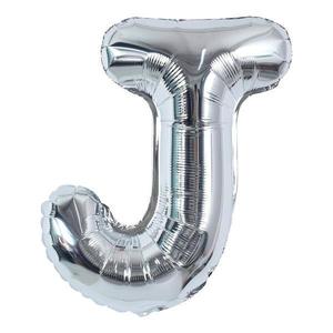 Balon in Forma de Litera J Teno®, metalizat, pentru Petreceri/Aniversari/Evenimente, rezistent, folie, silver, 40 cm imagine