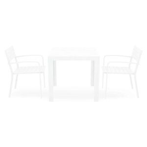 Set mobilier gradina/terasa Haven, 3 piese, aluminiu, alb imagine
