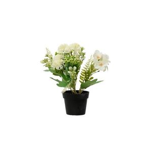 Floare artificiala in ghiveci Hydrangea, Decoris, Ø18 x 24 cm, poliester/plastic, alb imagine