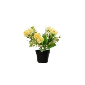 Floare artificiala in ghiveci Hydrangea, Decoris, Ø18 x 24 cm, poliester/plastic, galben imagine
