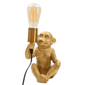 Lampa de masa Monkey, Mauro Ferretti, 1 x E27, 40W, 17x14.5x25 cm, auriu imagine