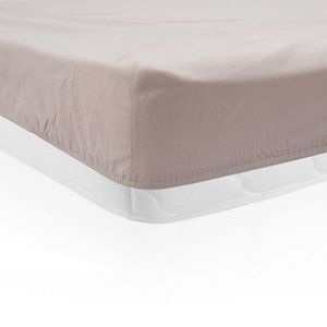 Cearceaf de pat cu elastic Heinner Home, 90x200 cm, bumbac, crem imagine