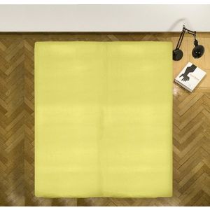 Cearceaf de pat cu elastic Heinner, 180x200 cm, bumbac, galben imagine