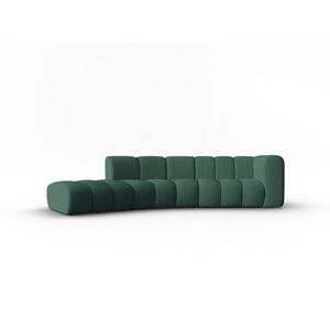 Canapea 5 locuri cotiera stanga, Lupine, Micadoni Home, BL, 335x166x70 cm, poliester chenille, verde imagine