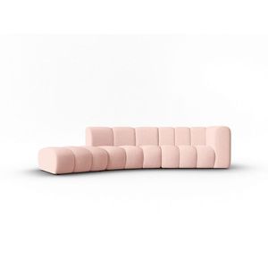 Canapea 5 locuri cotiera stanga, Lupine, Micadoni Home, BL, 335x166x70 cm, poliester chenille, roz imagine