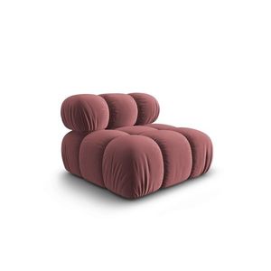 Modul canapea 1 loc fara cotiere, Bellis, Micadoni Home, BL, 94x94x63 cm, catifea, roz imagine