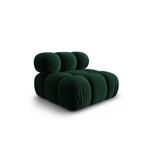 Modul canapea 1 loc fara cotiere, Bellis, Micadoni Home, BL, 94x94x63 cm, catifea, verde bottle imagine