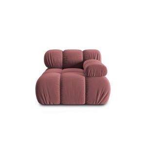 Modul canapea dreapta 1 loc, Bellis, Micadoni Home, BL, 94x94x63 cm, catifea, roz imagine