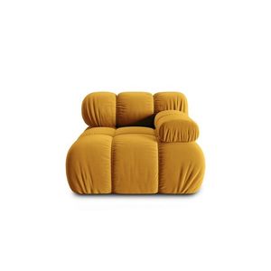 Modul canapea dreapta 1 loc, Bellis, Micadoni Home, BL, 94x94x63 cm, catifea, galben imagine