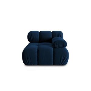Modul canapea dreapta 1 loc, Bellis, Micadoni Home, BL, 94x94x63 cm, catifea, albastru regal imagine