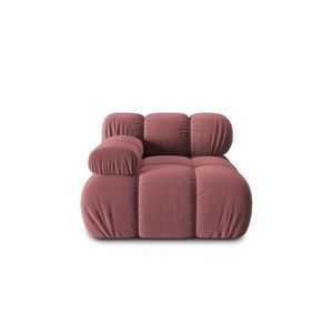 Modul canapea stanga 1 loc, Bellis, Micadoni Home, BL, 94x94x63 cm, catifea, roz imagine