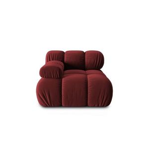 Modul canapea stanga 1 loc, Bellis, Micadoni Home, BL, 94x94x63 cm, catifea, rosu inchis imagine