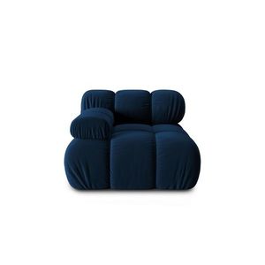Modul canapea stanga 1 loc, Bellis, Micadoni Home, BL, 94x94x63 cm, catifea, albastru regal imagine