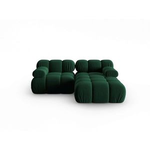 Coltar modular dreapta 3 locuri, Bellis, Micadoni Home, BL, 191x157x62 cm, catifea, verde bottle imagine