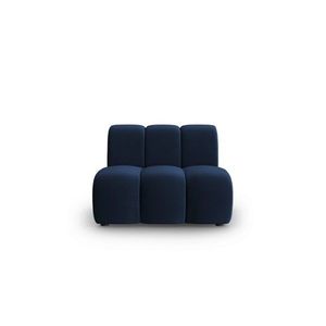 Modul canapea 1 loc fara cotiere, Lupine, Micadoni Home, BL, 90x87x70 cm, catifea, albastru regal imagine