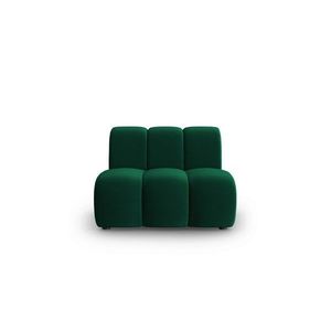 Modul canapea 1 loc fara cotiere, Lupine, Micadoni Home, BL, 90x87x70 cm, catifea, verde bottle imagine