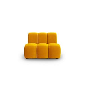 Modul canapea 1 loc fara cotiere, Lupine, Micadoni Home, BL, 90x87x70 cm, catifea, galben imagine