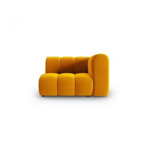Modul canapea dreapta 1 loc, Lupine, Micadoni Home, BL, 114x87x70 cm, catifea, galben imagine