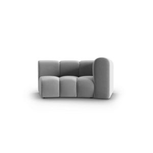 Modul canapea dreapta 1.5 locuri, Lupine, Micadoni Home, BL, 171x87x70 cm, catifea, gri imagine