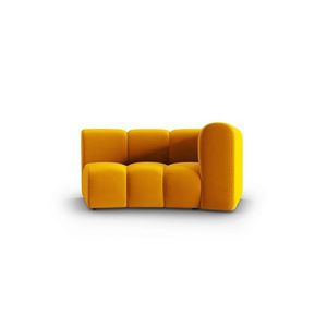 Modul canapea dreapta 1.5 locuri, Lupine, Micadoni Home, BL, 171x87x70 cm, catifea, galben imagine