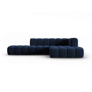 Coltar modular dreapta 5 locuri, Lupine, Micadoni Home, BL, fara cotiera, 294x175x70 cm, catifea, albastru regal imagine