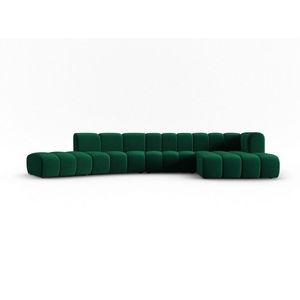 Coltar modular dreapta 6 locuri, Lupine, Micadoni Home, BL, 425x175x70 cm, catifea, verde bottle imagine
