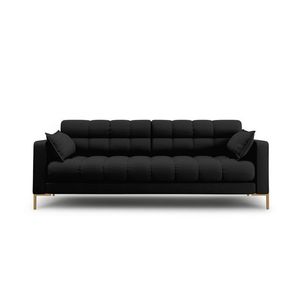 Canapea 3 locuri, Mamaia, Micadoni Home, GL, 177x92x75 cm, tesatura tip twill, negru imagine