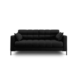 Canapea 2 locuri, Mamaia, Micadoni Home, BL, 152x92x75 cm, tesatura tip twill, negru imagine