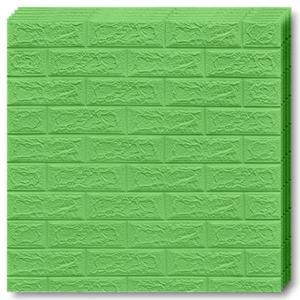 Set 10x Tapet Caramida 3D Teno®, suprafata acoperire 5.3 mp, autoadeziv, waterproof, usor de montat, design modern, 70x77 cm, verde imagine
