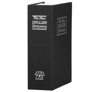 Caseta seif carte Ellit® English mare 240x155x55 mm negru cheie imagine