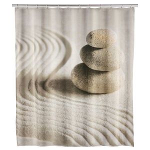 Perdea de dus, Wenko, Sand and Stone, 180 x 200 cm, poliester, bej imagine