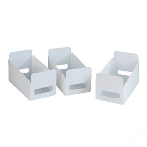 Set 3 cutii pliabile, Wenko, pliabile, 15 x 18 x 40 cm, polipropilena, alb imagine