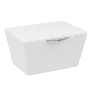 Cutie depozitare cu capac pentru baie, Wenko, Brasil White, 19 x 15.5 x 10 cm, plastic, alb imagine